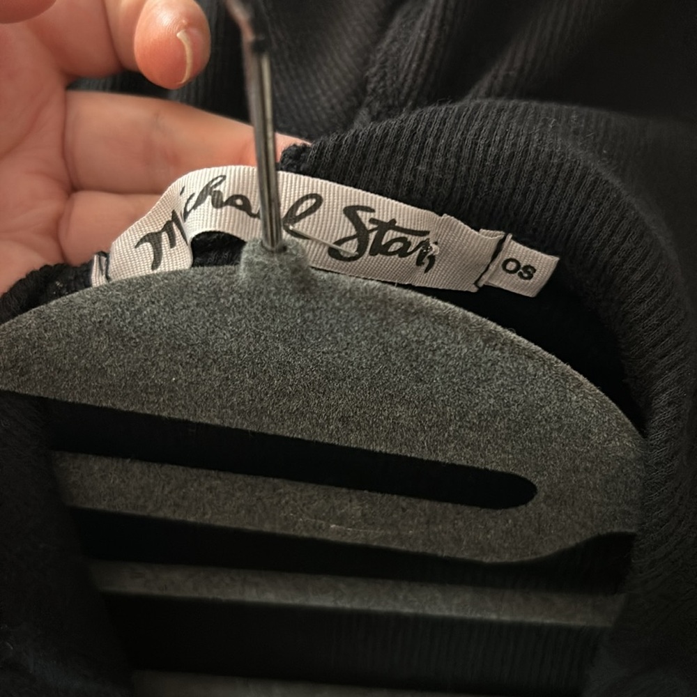 Michael Stars One Size Open Thermal Hooded Cardigan - Picture 4 of 9